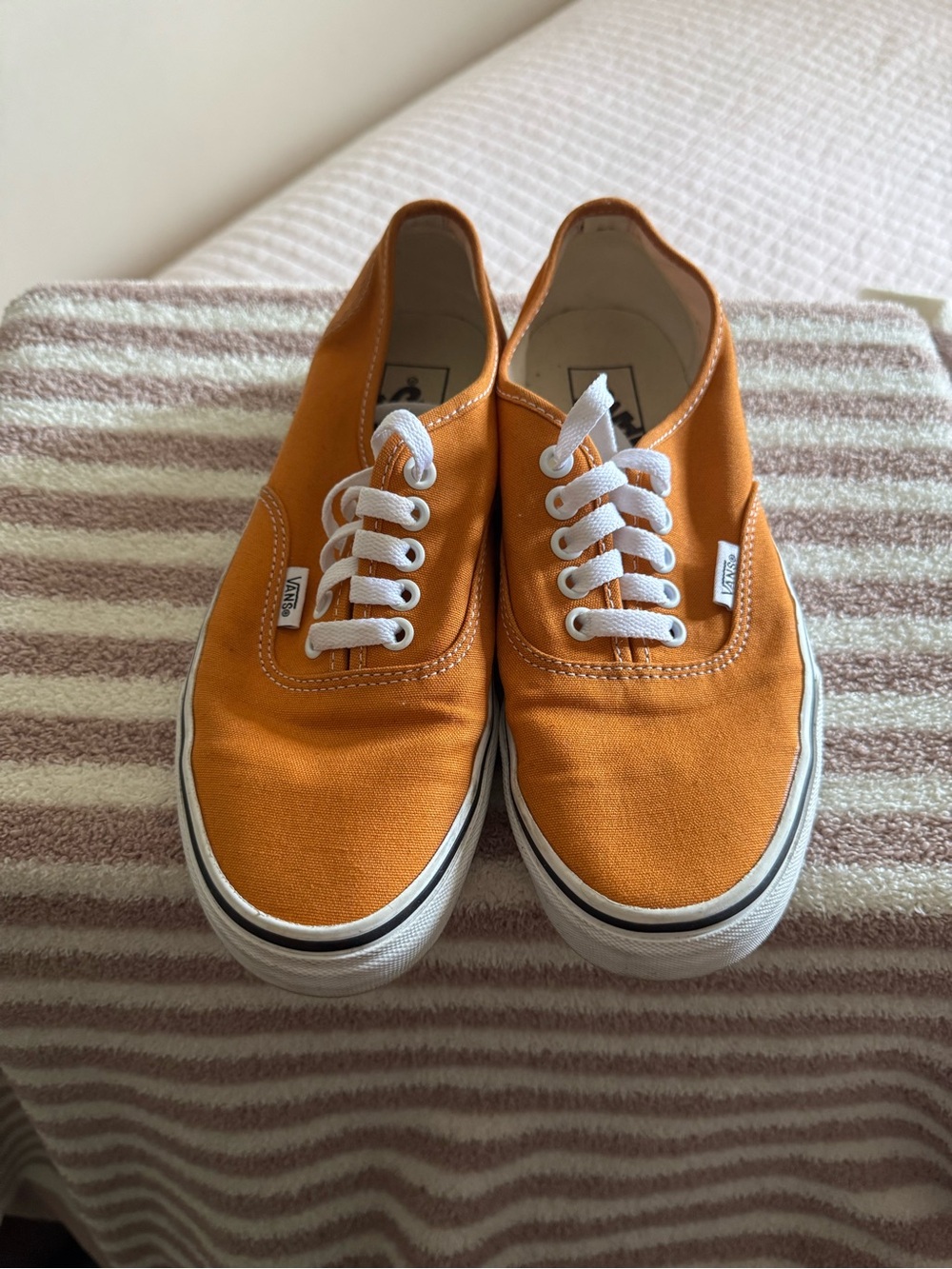 Vans Mustard Canvas Lace-Up Sneakers